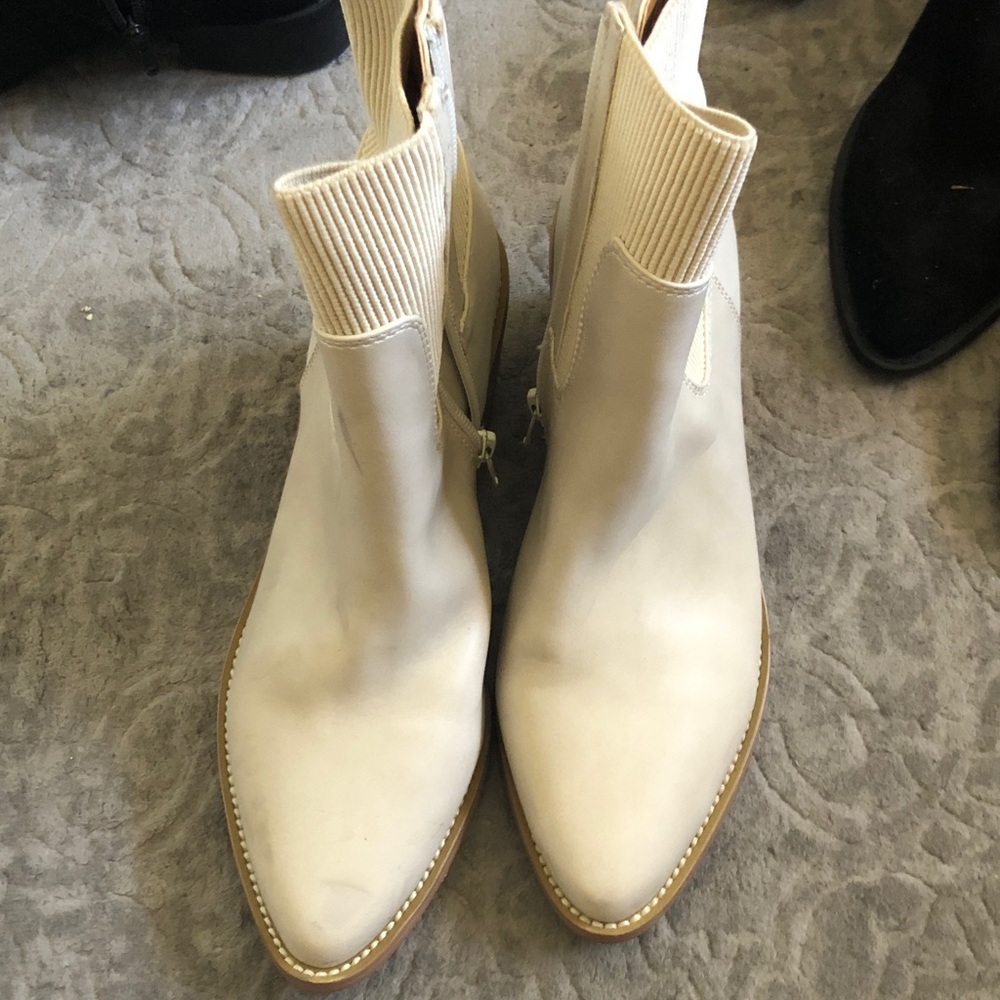 DV by Dolce Vita Cream Ankle Booties